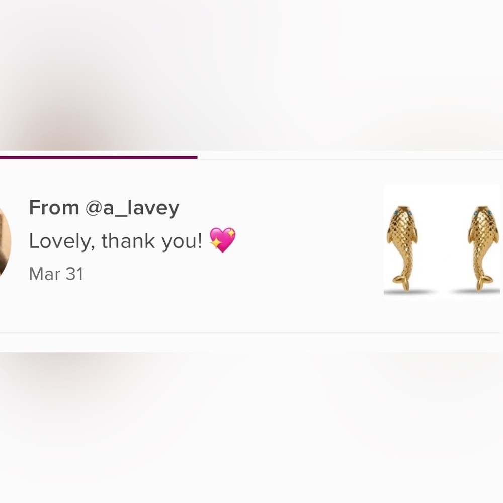 LELE sadoughi gold mermaid small earrings - Picture 2 of 10